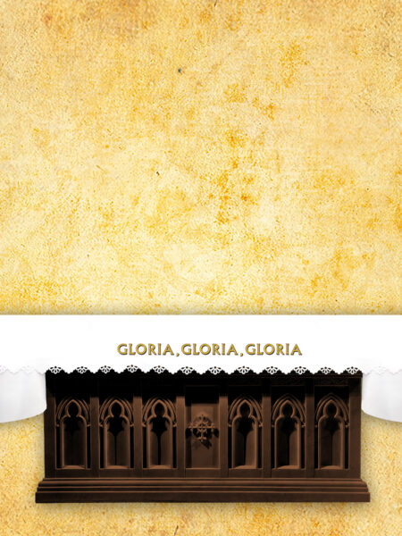 Obrus foto wycinany laserowo "Gloria Gloria Gloria"